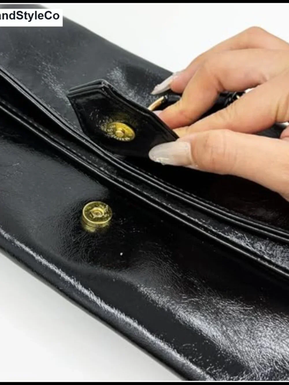 Evening Clutch Bag for Women, Sequin/Patent Leather/Woven PU Leather with Metal